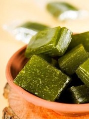Aam Papad Dried Raw Mango Cubes Toffee Jelly Candy Green Colour Tasty Fruit Bar