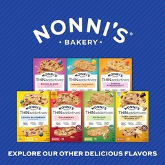Nonni’s THINaddictives Thin Cookies, Pistachio Almond Biscotti, 4.4 oz 6 pack
