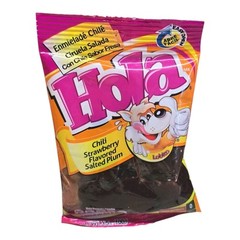 3-pack Hola Strawberry w/chili plum (Ciruela Con Sal Sav Fresa) Net Wt 3.5oz