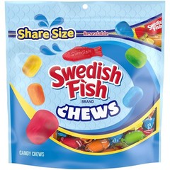 SWEDISH FISH Chews Soft & Chewy Candy, Share Size, 8.12 oz Small