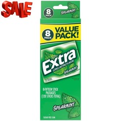 Spearmint Sugar Free Gum Back to School Chewing Gum – 8 Pack