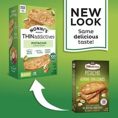 Nonni’s THINaddictives Almond Thin Cookies – 3 Boxes Pistachio Almond Cookie …