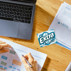 EXTRA Polar Ice Chewing Gum Packs, Sugar Free 15 Count (Pack of 10), Teal
