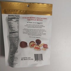 NEW Dubai Style Dark Chocolate Strawberry Pistachio Truffle Bites-lot of 2