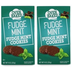 Oven Baked FUDGE MINT – Fudge Mint Cookies 9 oz. each box (LOT OF 2 BOXES)