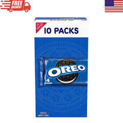 OREO Chocolate Sandwich Cookies Snack Packs 10 Count Travel Lunch Size Cookie