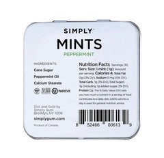 6 Pack | Simply Mints | Peppermint Breath Mints | Pack of Six (180 Pieces Total)