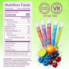 Freeze Pops, 50 Count Ice Pops Bulk Pack of Refreshing Assorted Flavors, Enjoy D