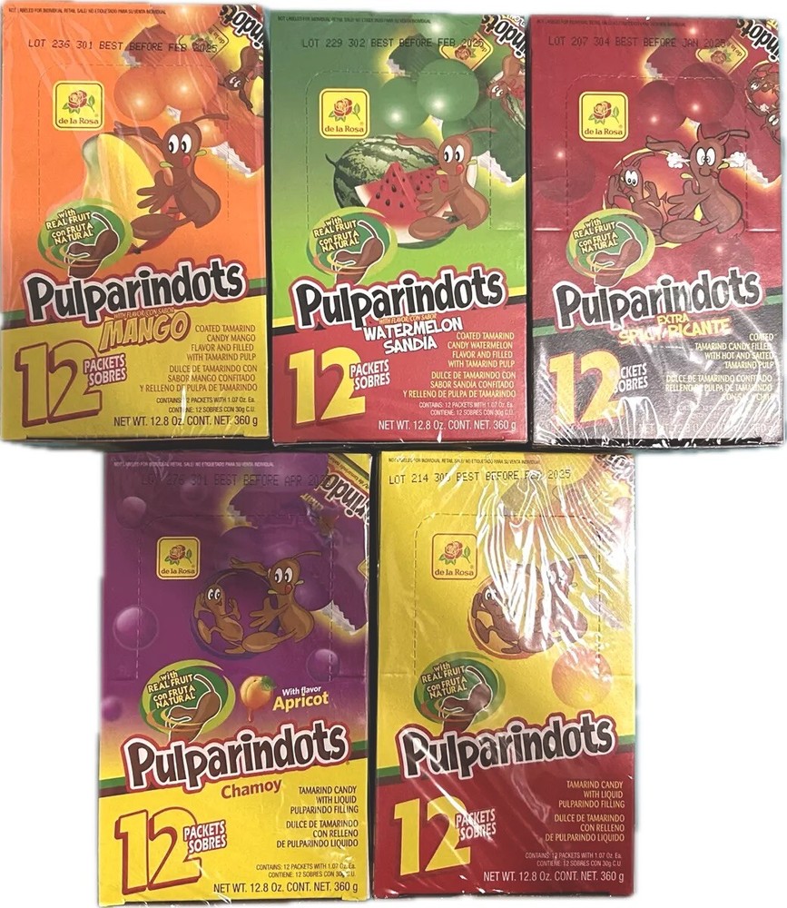 DLR PULPARINDO DOTS 120 Pcs Hard Shell Balls w/ Tamarind Bite Size Mexican Candy