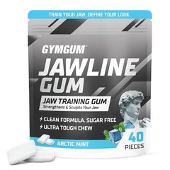 GYMGUM Jawline Gum Ultra Hard Chewing | No 10 Count (Pack of 1), Green