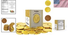 Gourmet Milk Chocolate Gold Coins – Nut Free Belgian Vault Box (Approx. 40 Co…