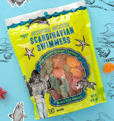 Trader Joe’s Super Sour Scandinavian Swimmers Gummy Candy 14 oz 2 Bags BB 03/27