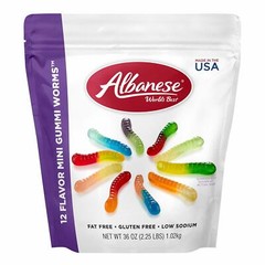 Albanese Gummi Worms – 12 flavors 36OZ