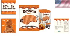 Luxuriously Chewy Dutch Caramel & Vanilla Stroopwafels – Healthy Snack 12 Pack