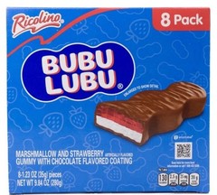 Bubulubu Ricolino Mexican Chocolate Marshmallow & Strawberry Gummy 8 Pieces