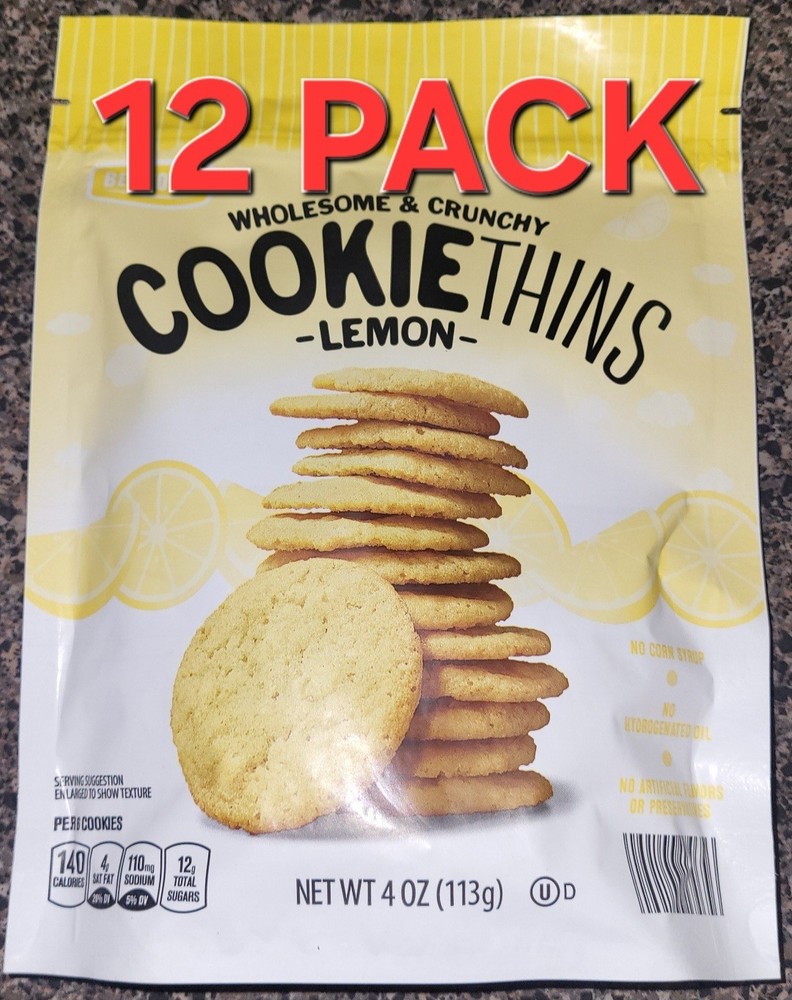 12 Pack Benton’s Cookie Thins Lemon 🍋 (12 Bags)