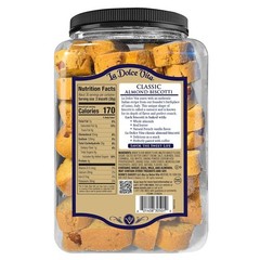 Authentic Italian Almond Biscotti Cookies – 40 oz Jar Perfect for Coffee Pairing