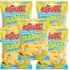 Efrutti Bunch of Bananas Gummy Candy 5 Bags 3.5 oz Fat Free Gluten Free