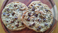 Whole Grain Chocolate Chip Cookies with Toffee