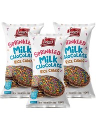 Birthday Colorful Sprinkles Chocolate Rice Cakes, 3.8 oz (Pack of 3)