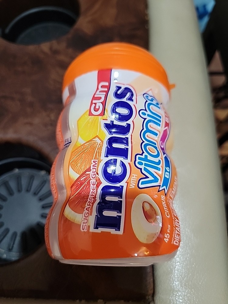 1 Packs Mentos Vitamins Citrus Gum | 45 Pieces | 3.18oz |