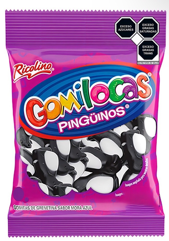2 Pack GOMILOCAS PINGÜINOS RICOLINO FLAVOR MORA AZUL- 1KG