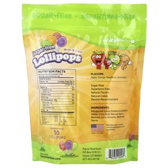 Sugar-Free Lollipops with Xylitol, Assorted Flavors, 50 Lollipops, 14.1 oz