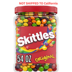 Skittles Original Chewy Candy Bulk Jar 54 oz Fruity Mix Resealable Office Party