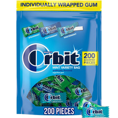 Peppermint, Spearmint, & Wintermint Assorted Sugar Free Chewing Gum Bulk Pack, 1