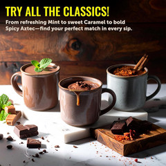 Double Decadent Dark Hot Chocolate Mix – Dairy-Free, Vegan, Plant Based, Gluten-