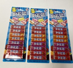 PEZ Candy Assorted Fruit Refills 3pk (24) Strawberry Orange Cherry Raspberry