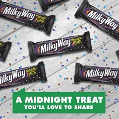 Dark Chocolate Candy Bars, Midnight Dark, Full Size, 1.76 oz Pack of 24 Choco…