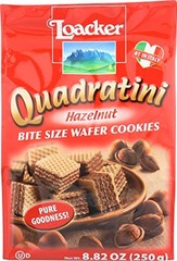 Loacker Quadratini Hazelnut Wafer Cookies, 8.82 Ounce