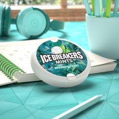 ICE BREAKERS Wintergreen Sugar Free Mints Tins, 40 Count (Pack of 8), White
