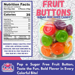 Sugar Free Assorted Fruit Disc Hard Candy | R.U.S. Candy Company | Guilt-Free Fr