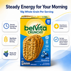 BelVita Breakfast Biscuits, Blueberry, 1.76 oz, 30-count