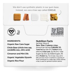 Cinnamon, Plastic-Free Natural Chewing Gum, 12 Pack (180 Pieces) | Vegan, Kos…