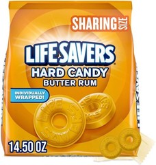 Individually Wrapped Butter Rum Hard Candy, 14.5 oz Sharing Size, Pack of 20
