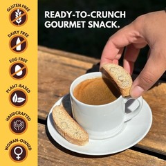 Gluten Free Almond Biscotti, 9.9 oz (283g) Resealable Cookie Bag – Plant Base…