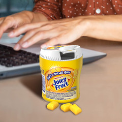 JUICY FRUIT Gum Sugar-Free Chewing Gum, JUICY FRUIT Chews, 40 Pieces per Bottle,