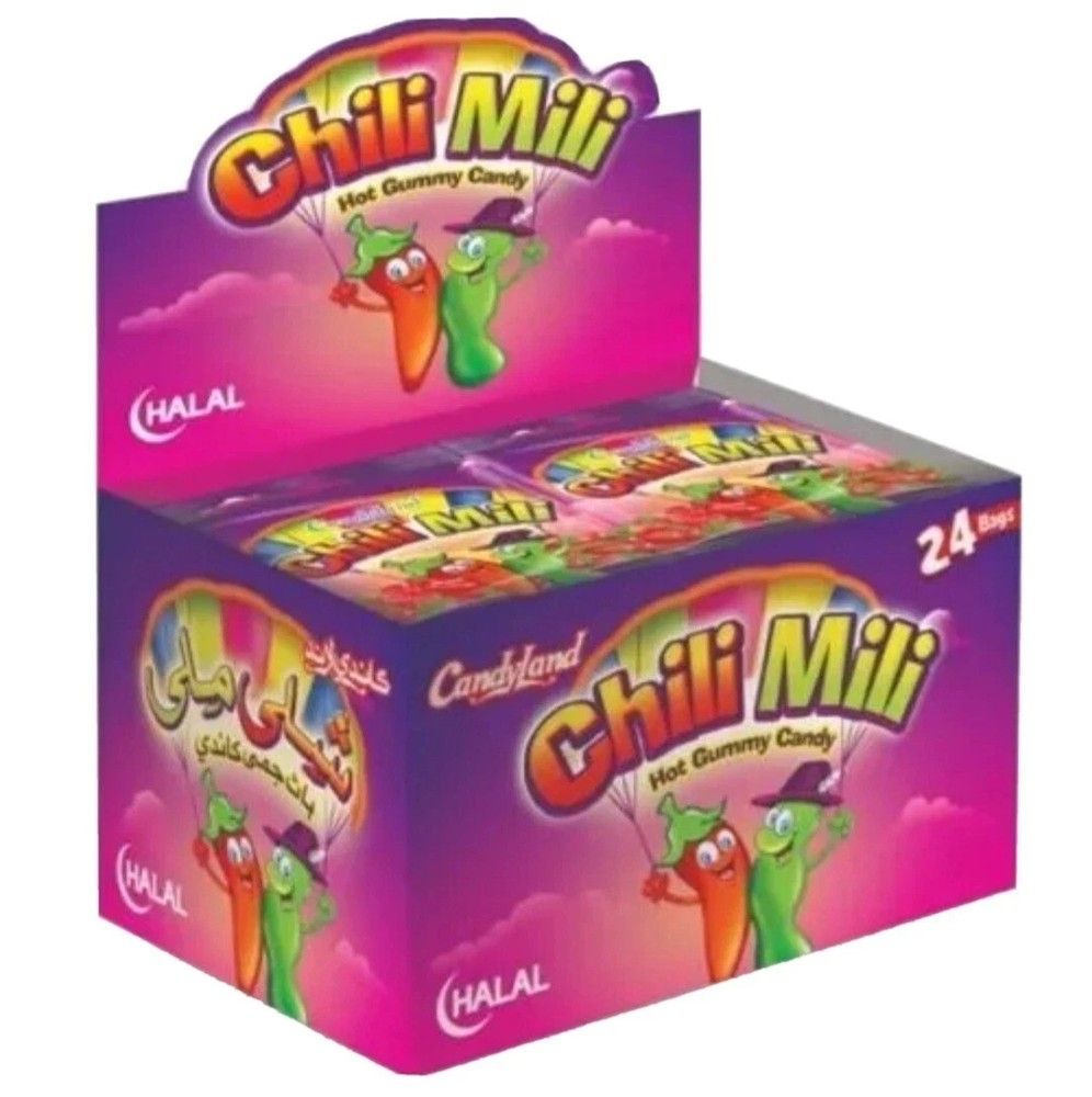 Chili Mili Hot Gummy Candy (24 Packets) Halal 720gm – Free Shipping