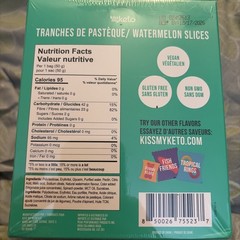 Kiss My Keto Gummy Candy Watermelon Slices 6 x 50G Bags 12/26 2g Sugar 23g Fiber