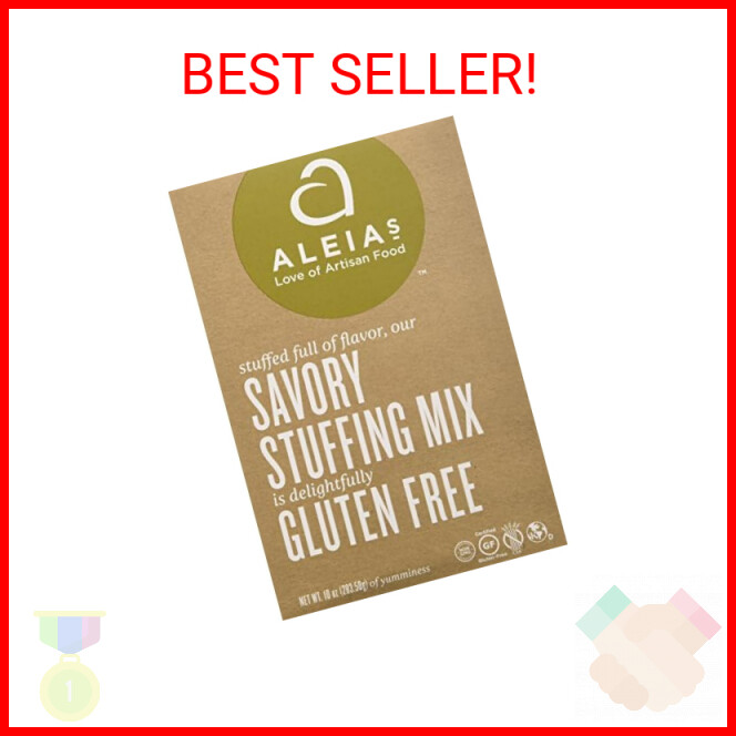 Aleia’s Gluten Free Foods Stuffing Mix, Savory, Gf, 10-Ounce (Pack of 3)