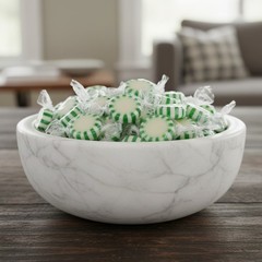 Arcor Spearmint Premium Hard Candy, Green White Center Mint Starlight Candies |