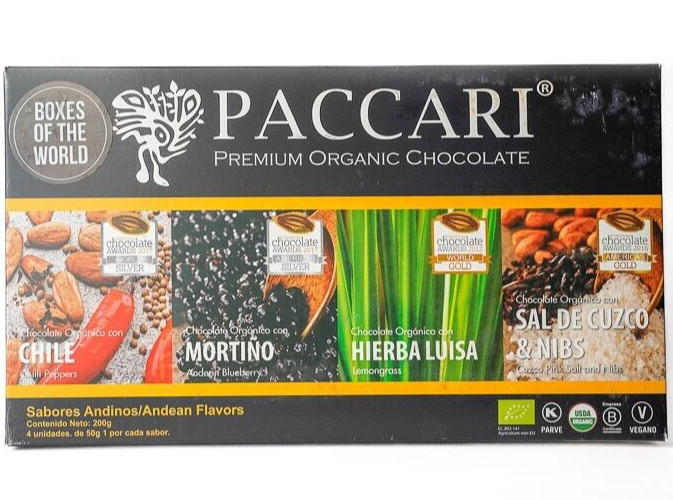 Pacari Andean Flavors Chocolate Bars Gift Box – 200 g.