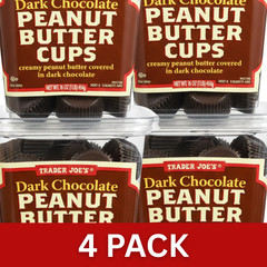 Trader Joe’s Dark Chocolate Peanut Butter Cups (4 Pack) 16oz Each
