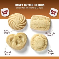 Experience Guiltless Indulgence: 36 Sugar-Free Gluten-Free Butter Cookies 11 Oz