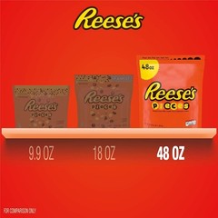 REESE’S PIECES Peanut Butter Candy in a Crunchy Shell, 48 oz Bulk Bag