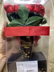 3 Dozen Belgian Milk Chocolate Roses in Gift Box Anniversary Love