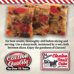 20-Count Carton of ClaxSnax – Individually Wrapped Slices of Claxton Fruit Cake